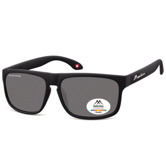 Klasyczne okulary Montana MP37 czarne polaryzacyjne